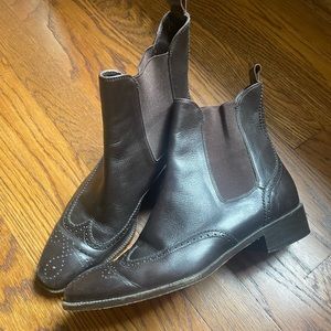 Ralph Lauren pull-on wingtip ankle boot